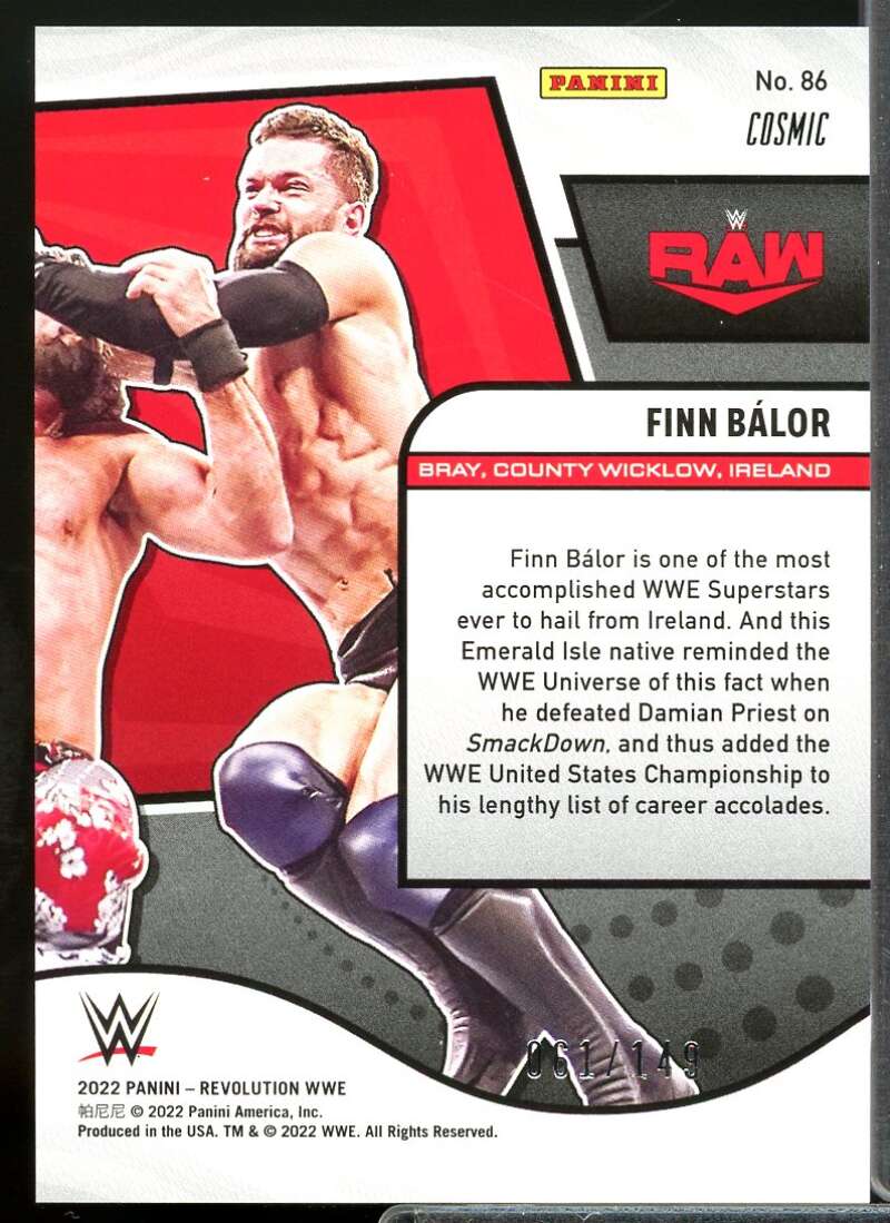Finn Balor Card 2022 Revolution WWE Cosmic #86  Image 2