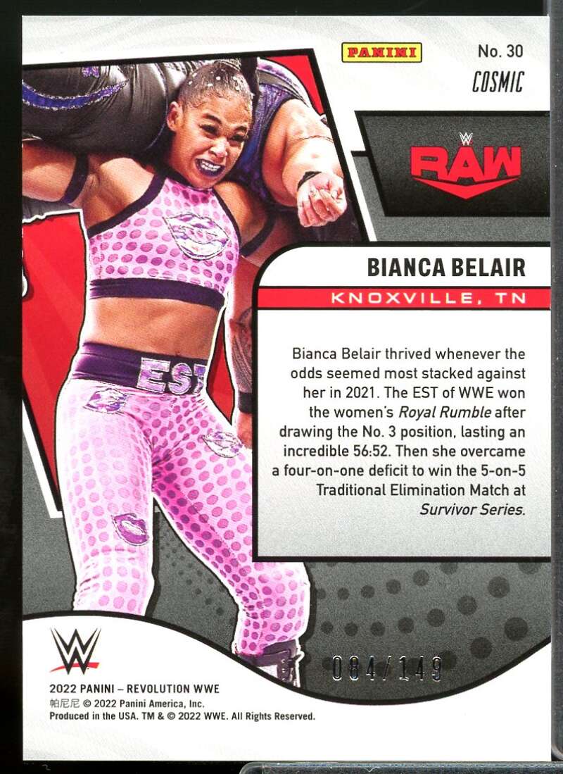 Bianca Belair Card 2022 Revolution WWE Cosmic #30  Image 2