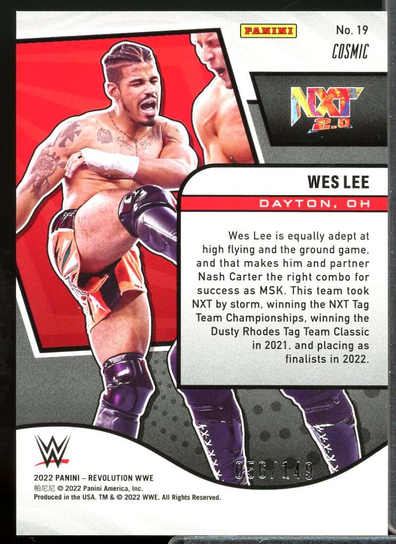 Wes Lee Card 2022 Revolution WWE Cosmic #19  Image 2