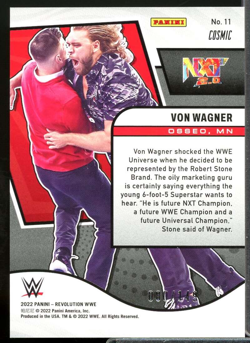 Von Wagner Card 2022 Revolution WWE Cosmic #11  Image 2