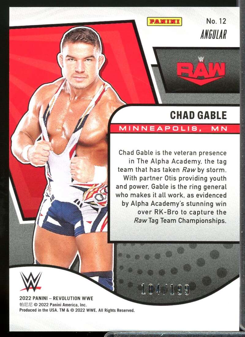Chad Gable Card 2022 Revolution WWE Angular #12  Image 2
