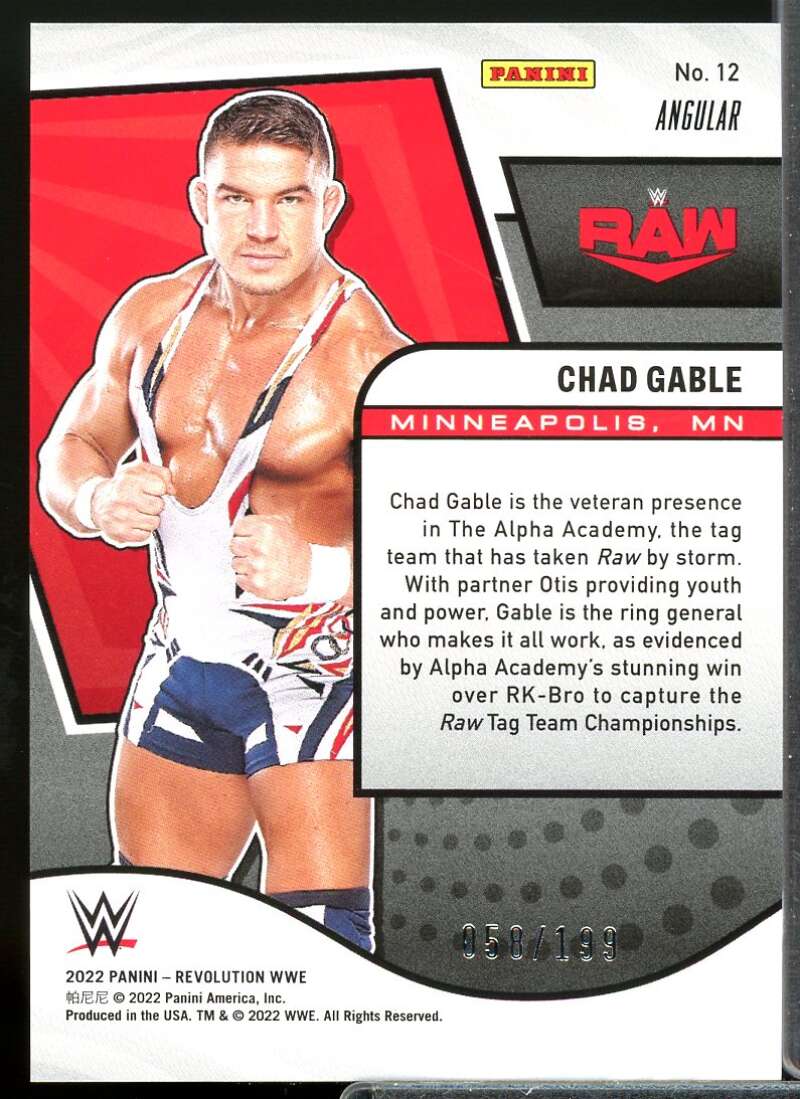 Chad Gable Card 2022 Revolution WWE Angular #12  Image 2