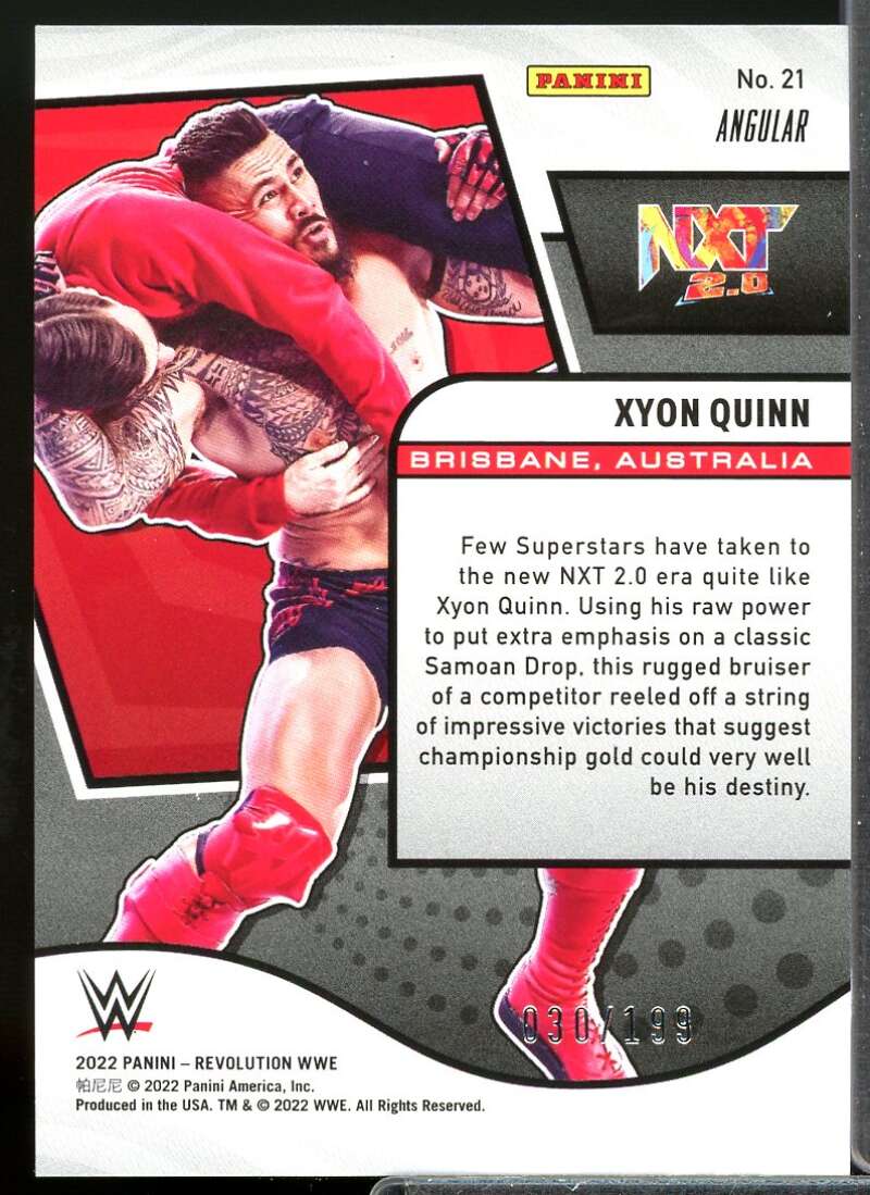 Xyon Quinn Card 2022 Revolution WWE Angular #21  Image 2