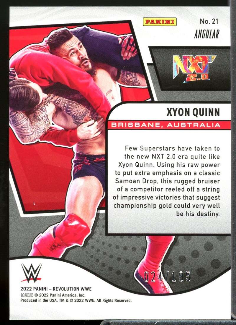 Xyon Quinn Card 2022 Revolution WWE Angular #21  Image 2