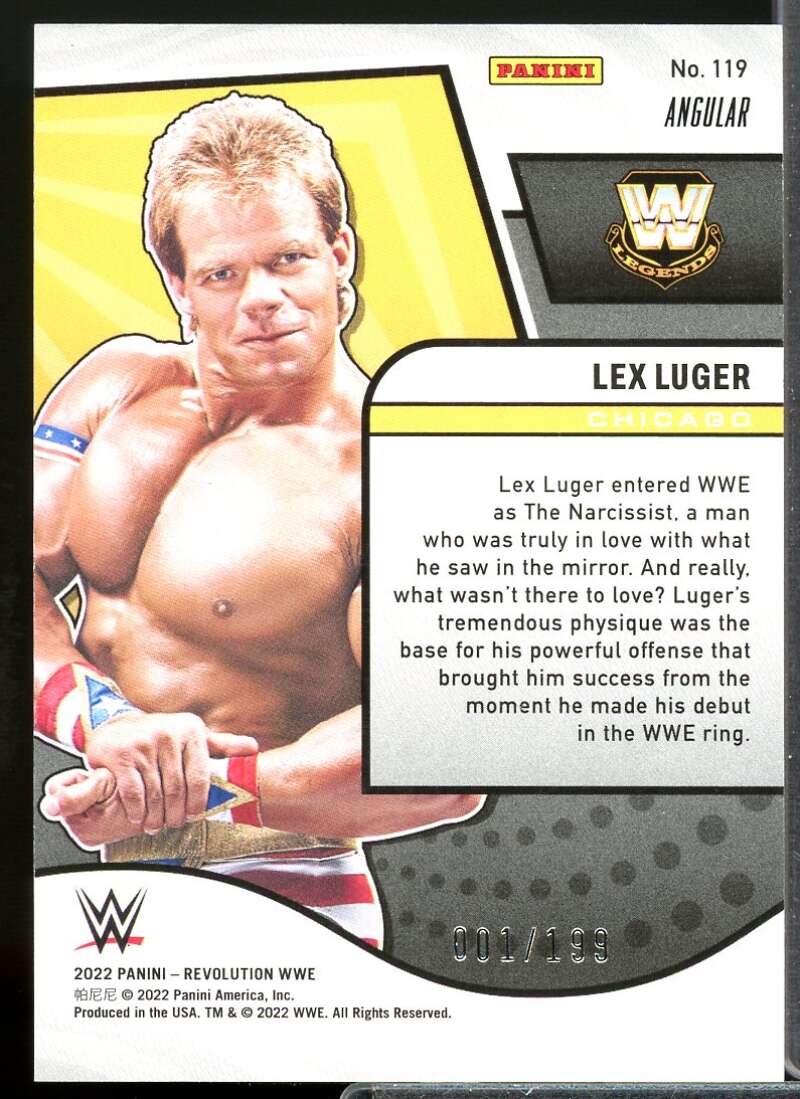 Lex Luger Card 2022 Revolution WWE Angular #119  Image 2