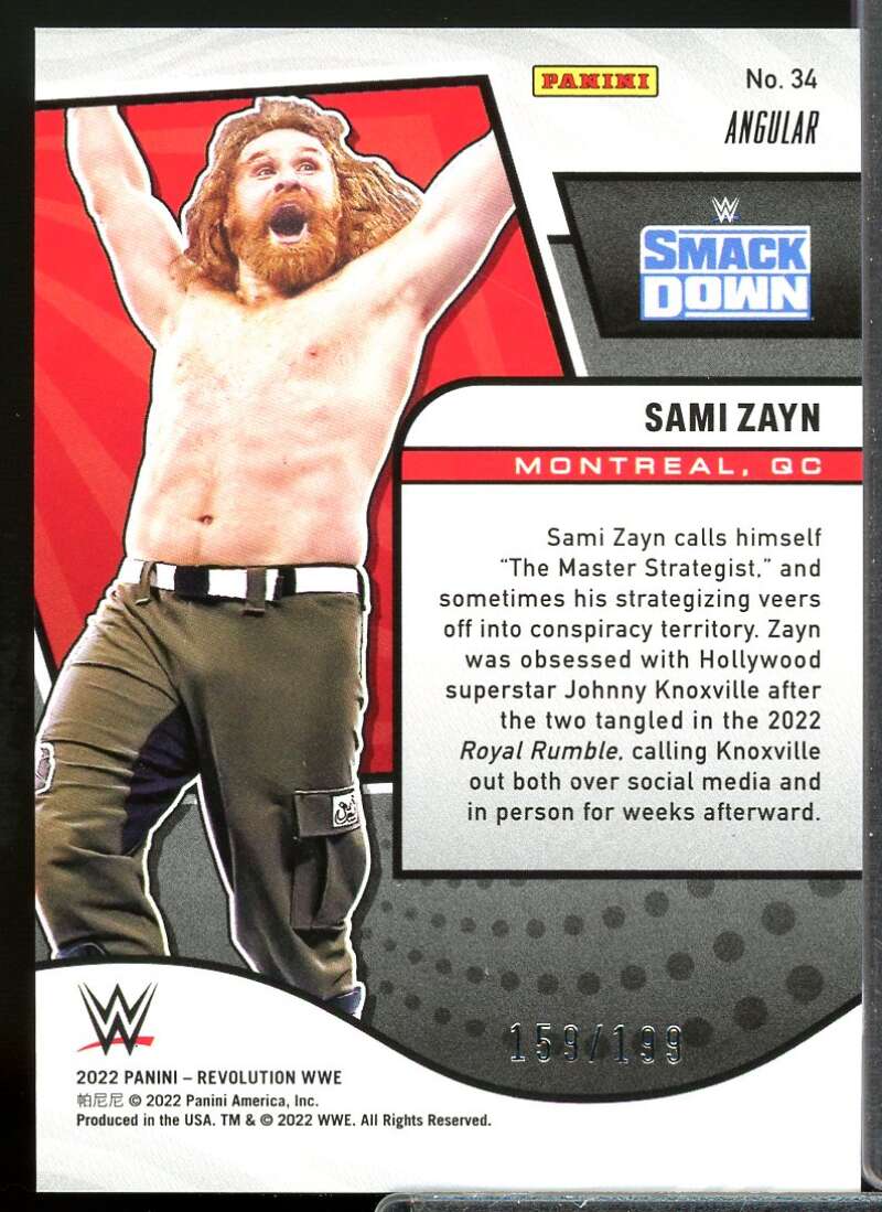 Sami Zayn Card 2022 Revolution WWE Angular #34  Image 2