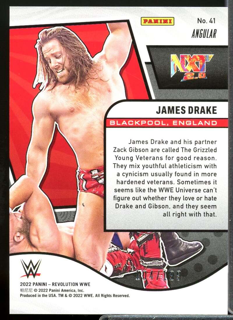 James Drake Card 2022 Revolution WWE Angular #41  Image 2