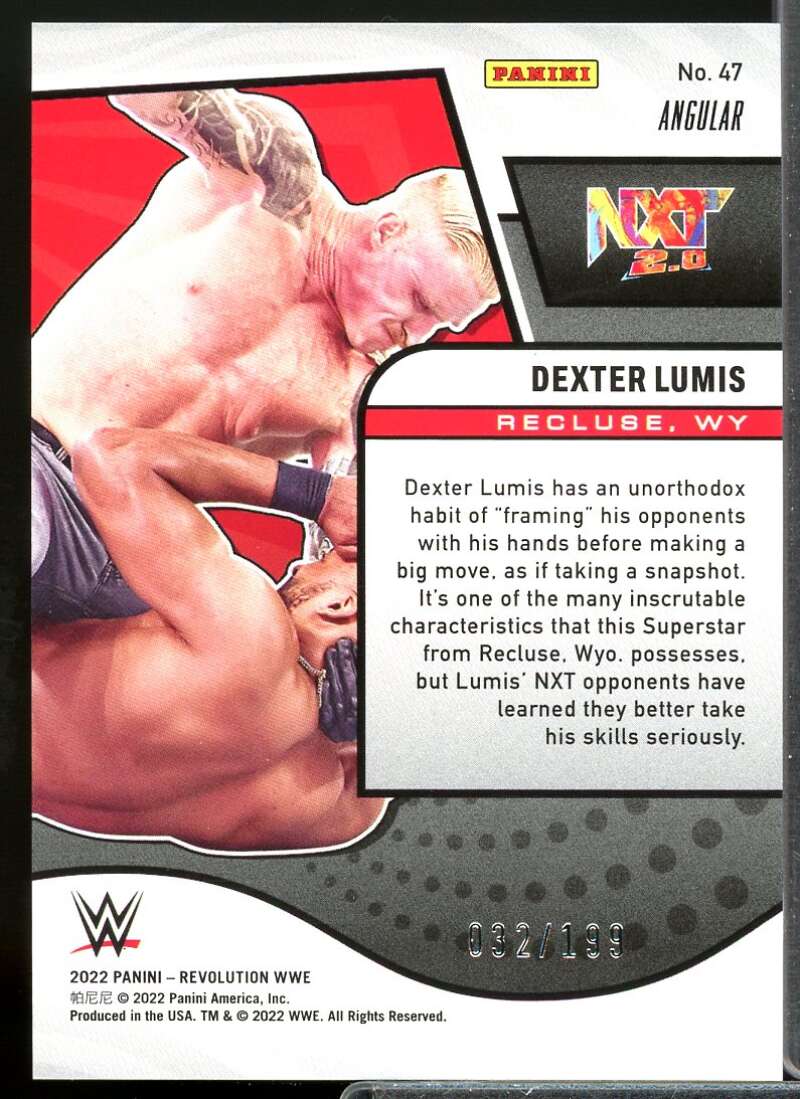 Dexter Lumis Card 2022 Revolution WWE Angular #47  Image 2