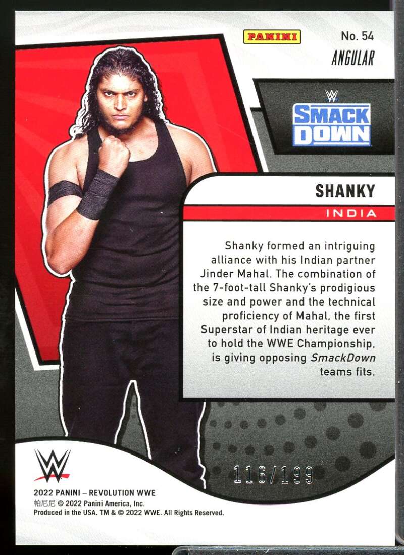 Shanky Card 2022 Revolution WWE Angular #54  Image 2