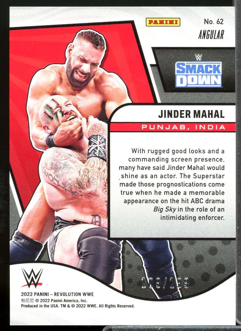 Jinder Mahal Card 2022 Revolution WWE Angular #62  Image 2