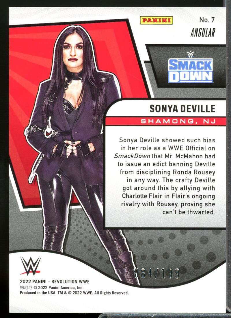 Sonya Deville Card 2022 Revolution WWE Angular #7  Image 2