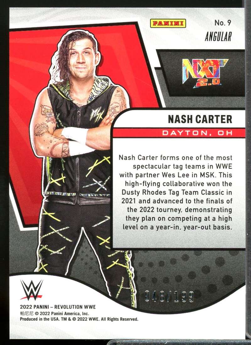 Nash Carter Card 2022 Revolution WWE Angular #9  Image 2