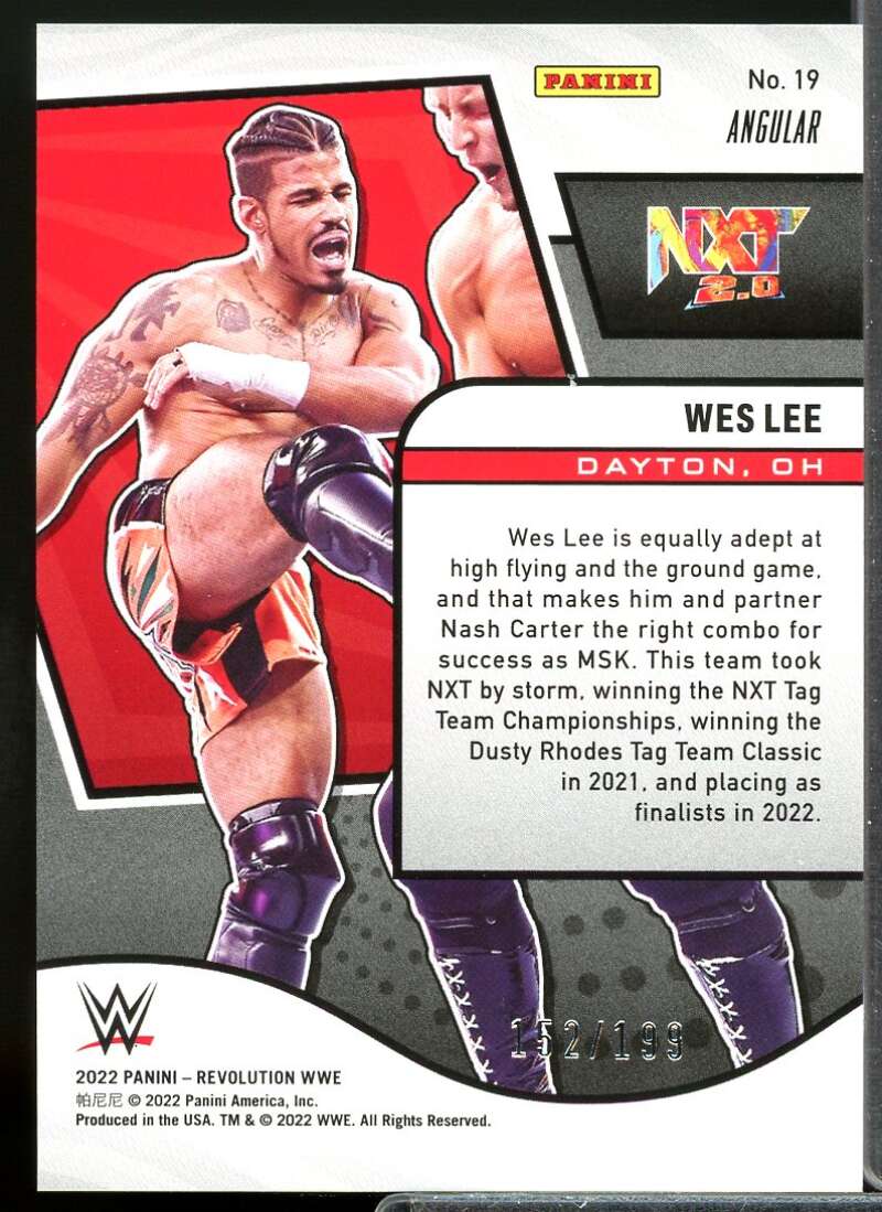 Wes Lee Card 2022 Revolution WWE Angular #19  Image 2
