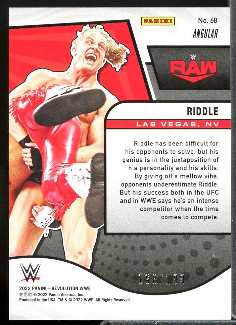 Riddle Card 2022 Revolution WWE Angular #68  Image 2