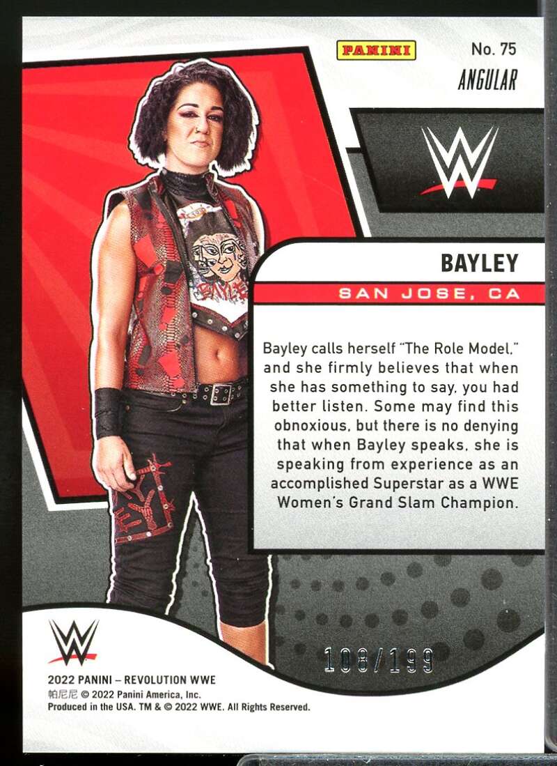 Bayley Card 2022 Revolution WWE Angular #75  Image 2