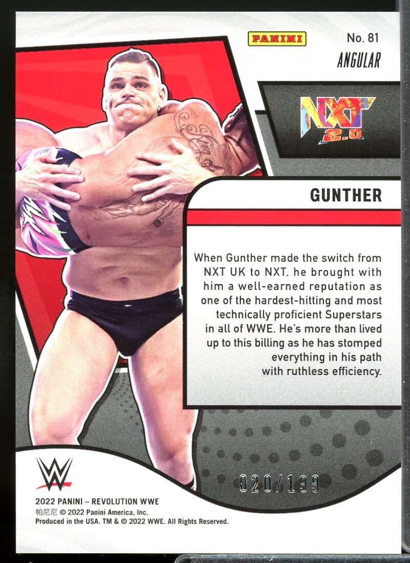 Gunther Card 2022 Revolution WWE Angular #81  Image 2