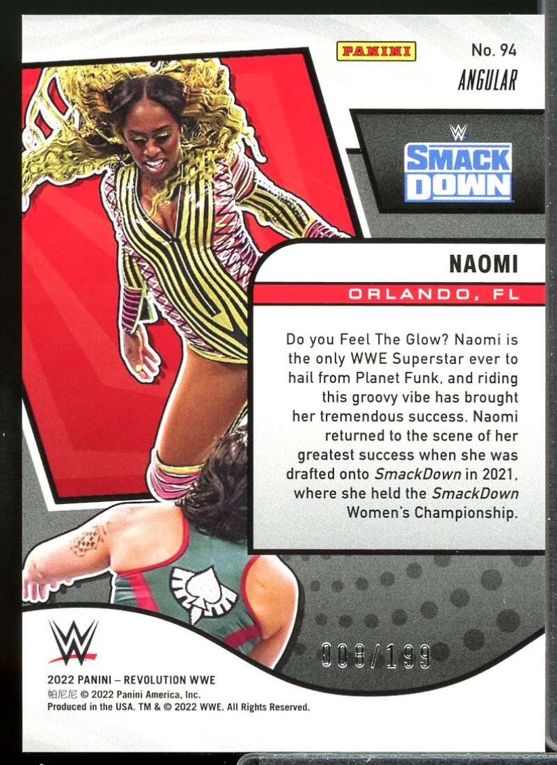 Naomi Card 2022 Revolution WWE Angular #94  Image 2