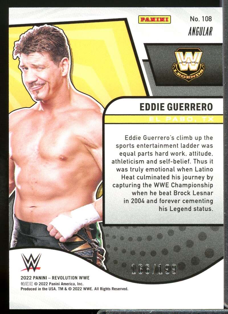 Eddie Guerrero Card 2022 Revolution WWE Angular #108  Image 2