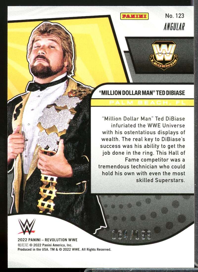 Million Dollar Man Ted DiBiase Card 2022 Revolution WWE Angular #123  Image 2