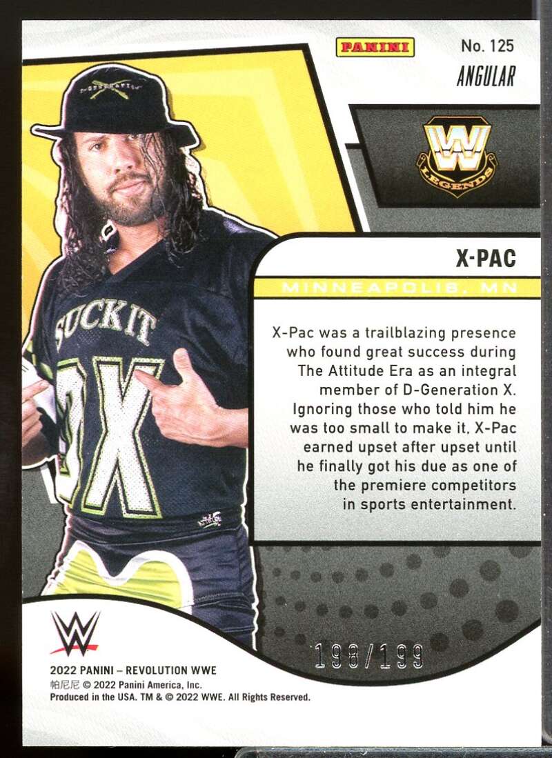 X-Pac Card 2022 Revolution WWE Angular #125  Image 2