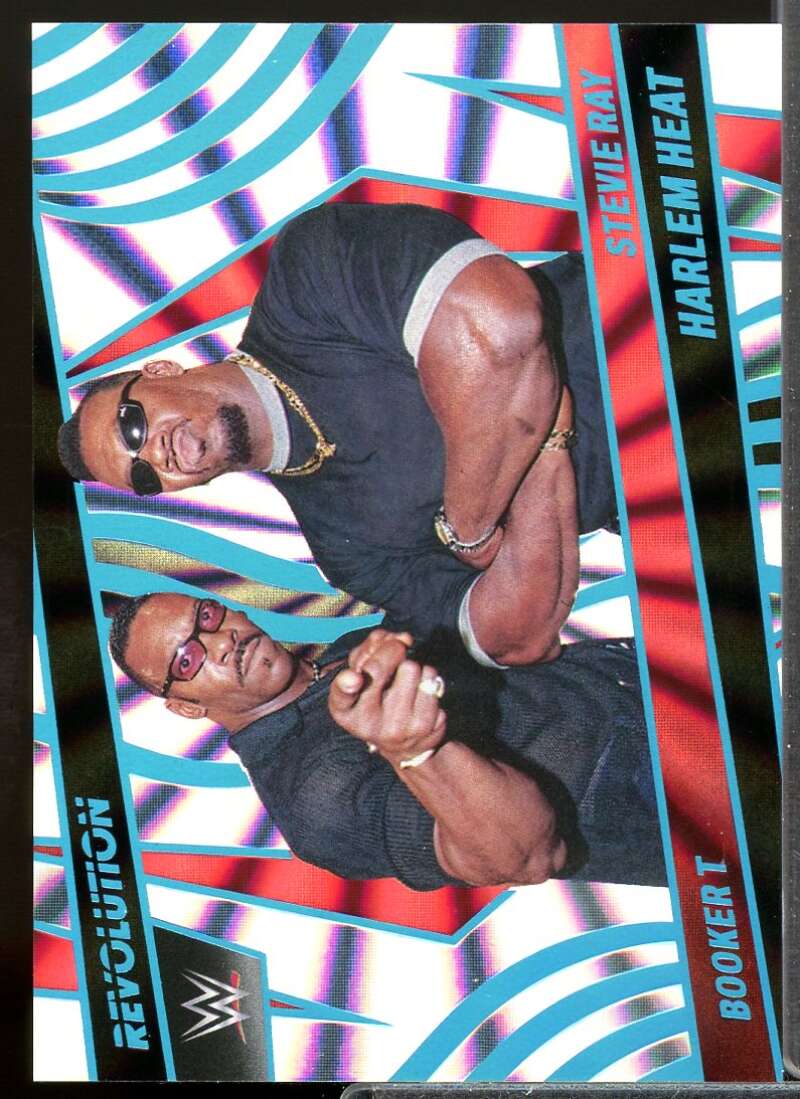 Booker T/Stevie Ray Card 2022 Revolution WWE Sunburst #141  Image 1