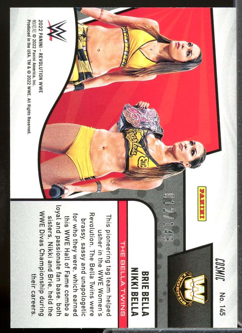 Brie Bella/Nikki Bella Card 2022 Revolution WWE Cosmic #145  Image 2