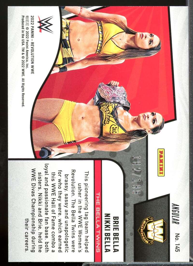 Brie Bella/Nikki Bella Card 2022 Revolution WWE Angular #145  Image 2