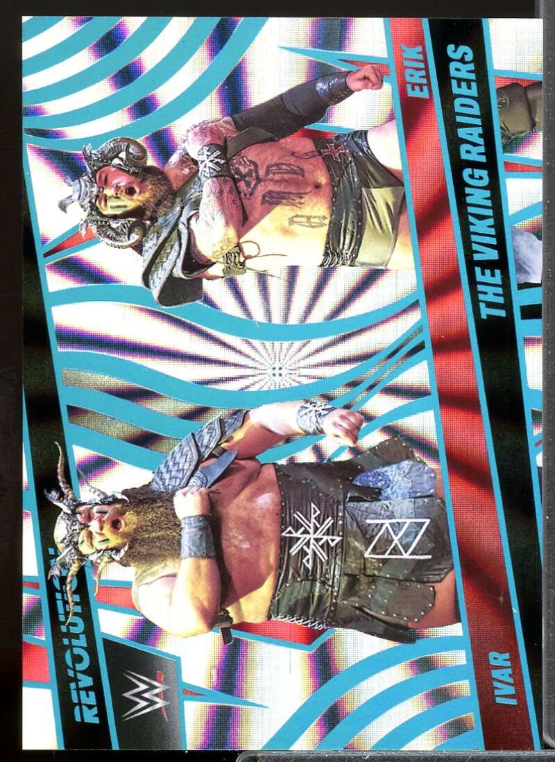 Erik/Ivar Card 2022 Revolution WWE Sunburst #136  Image 1