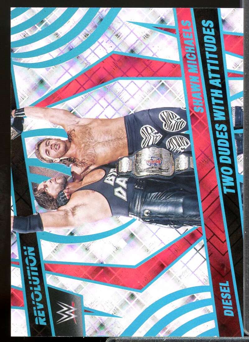 Diesel/Shawn Michaels Card 2022 Revolution WWE Cosmic #147  Image 1