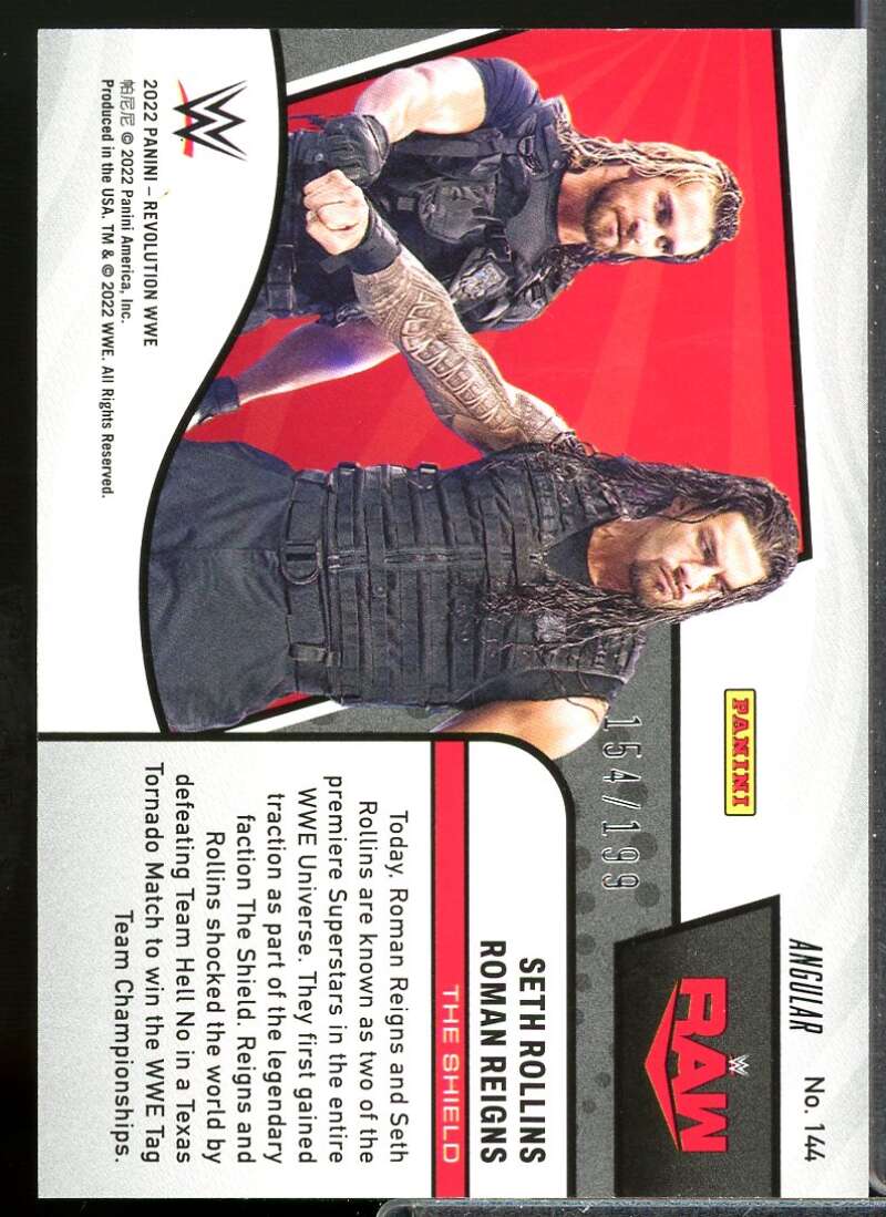 Roman Reigns/Seth Freakin Rollins Card 2022 Revolution WWE Angular #144  Image 2