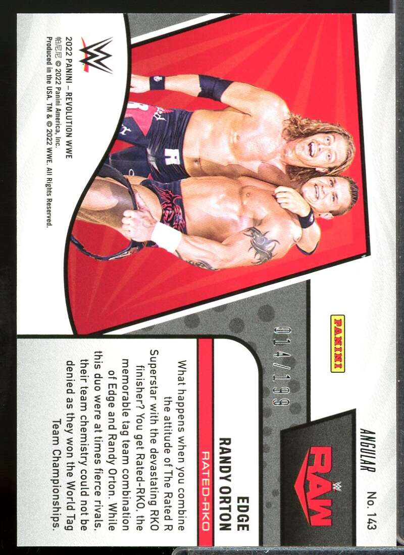 Edge/Randy Orton Card 2022 Revolution WWE Angular #143  Image 2