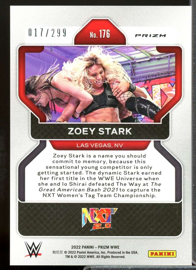 Zoey Stark Card 2022 Panini Prizm WWE Prizms Red #176  Image 2