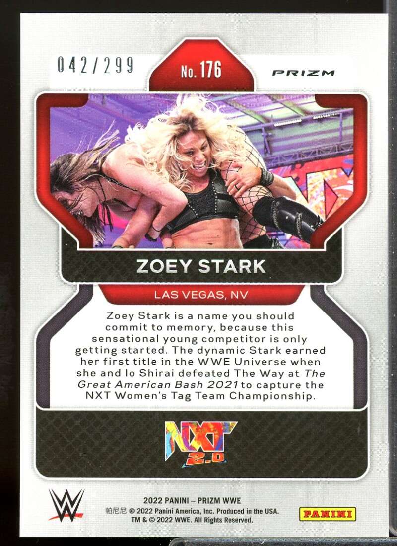 Zoey Stark Card 2022 Panini Prizm WWE Prizms Red #176  Image 2