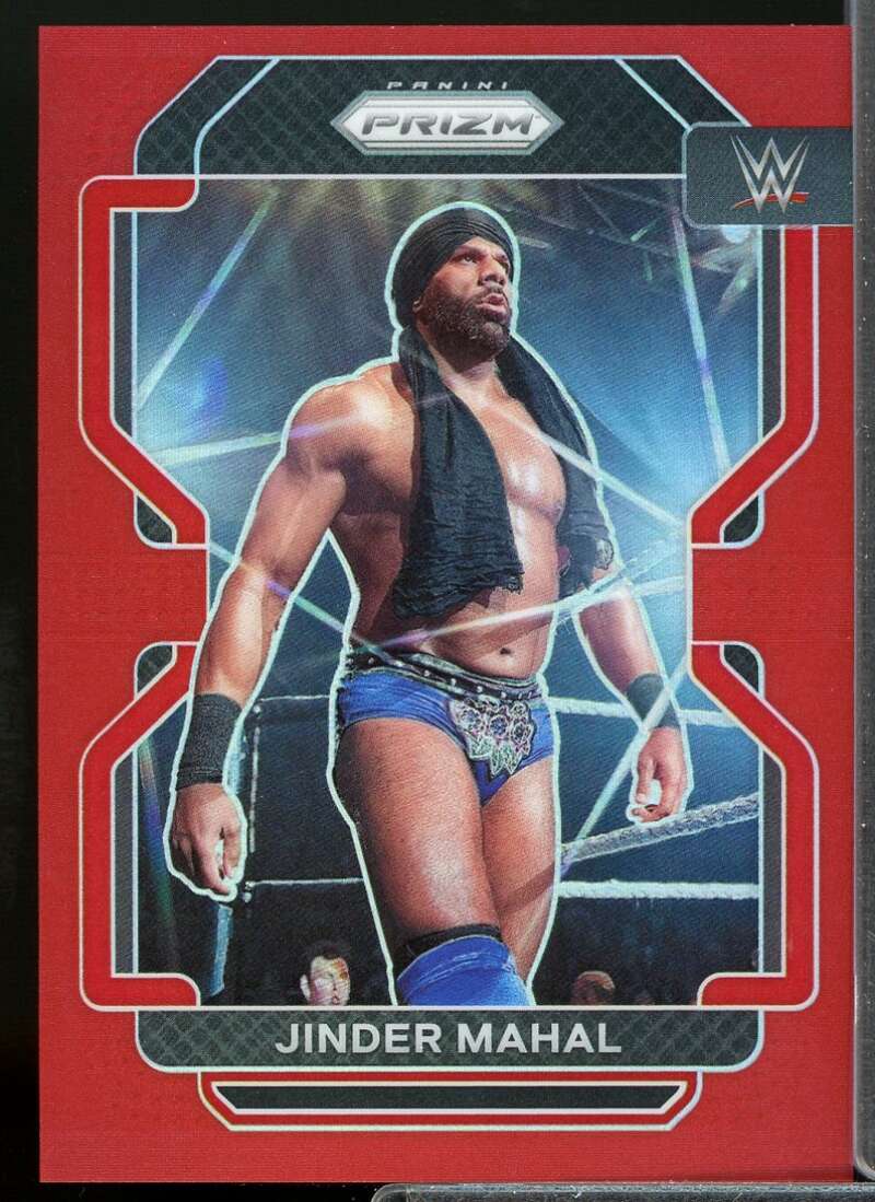 Jinder Mahal Card 2022 Panini Prizm WWE Prizms Red #132  Image 1