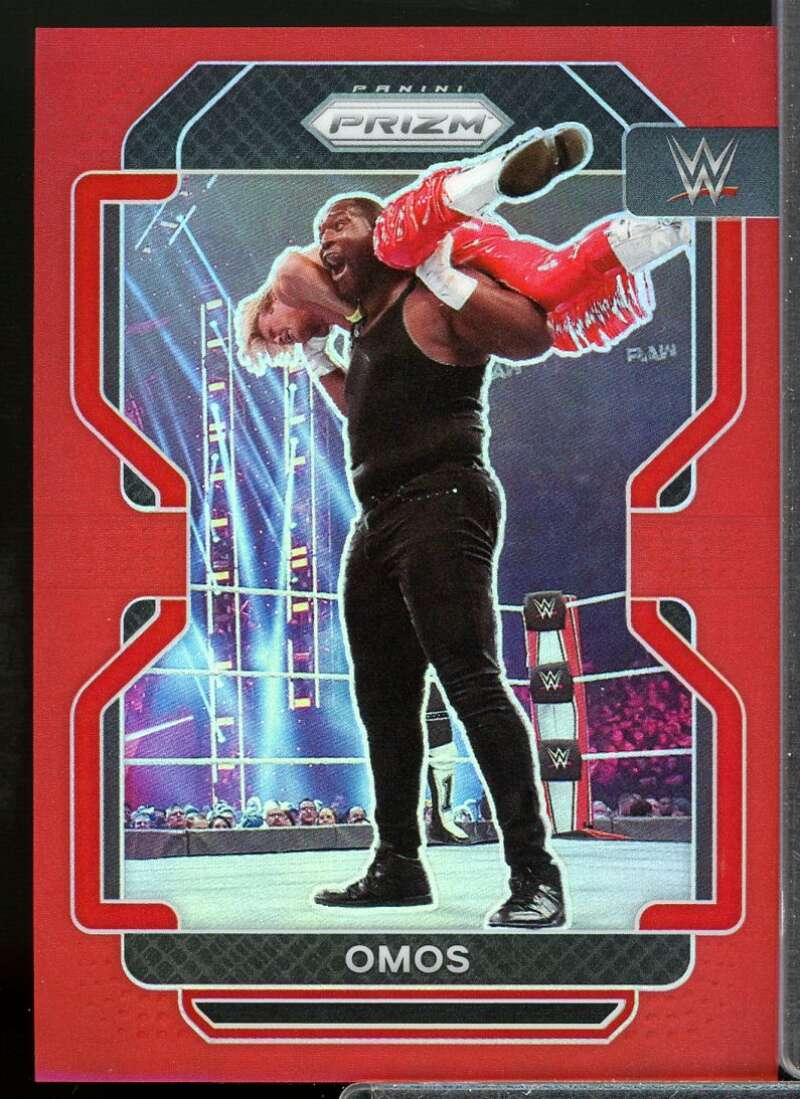 Omos Card 2022 Panini Prizm WWE Prizms Red #170  Image 1