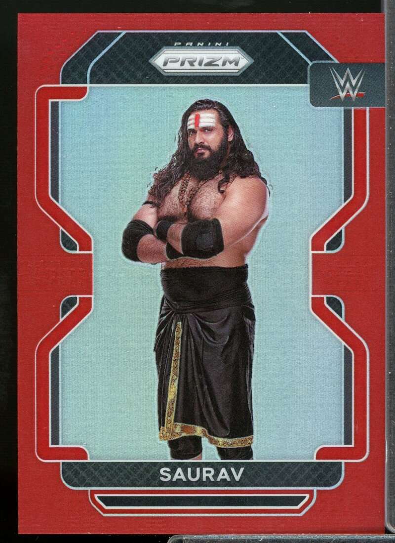 Saurav Card 2022 Panini Prizm WWE Prizms Red #103  Image 1
