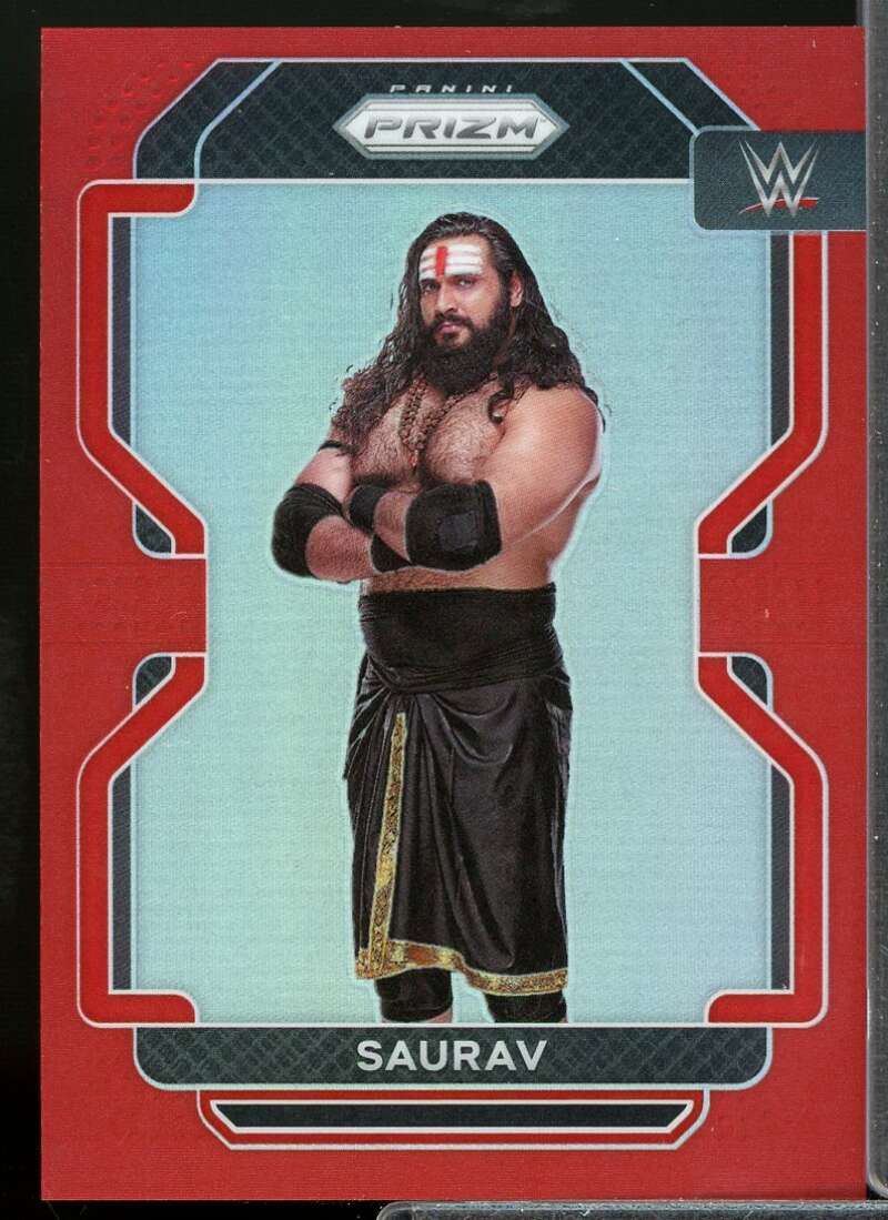 Saurav Card 2022 Panini Prizm WWE Prizms Red #103  Image 1