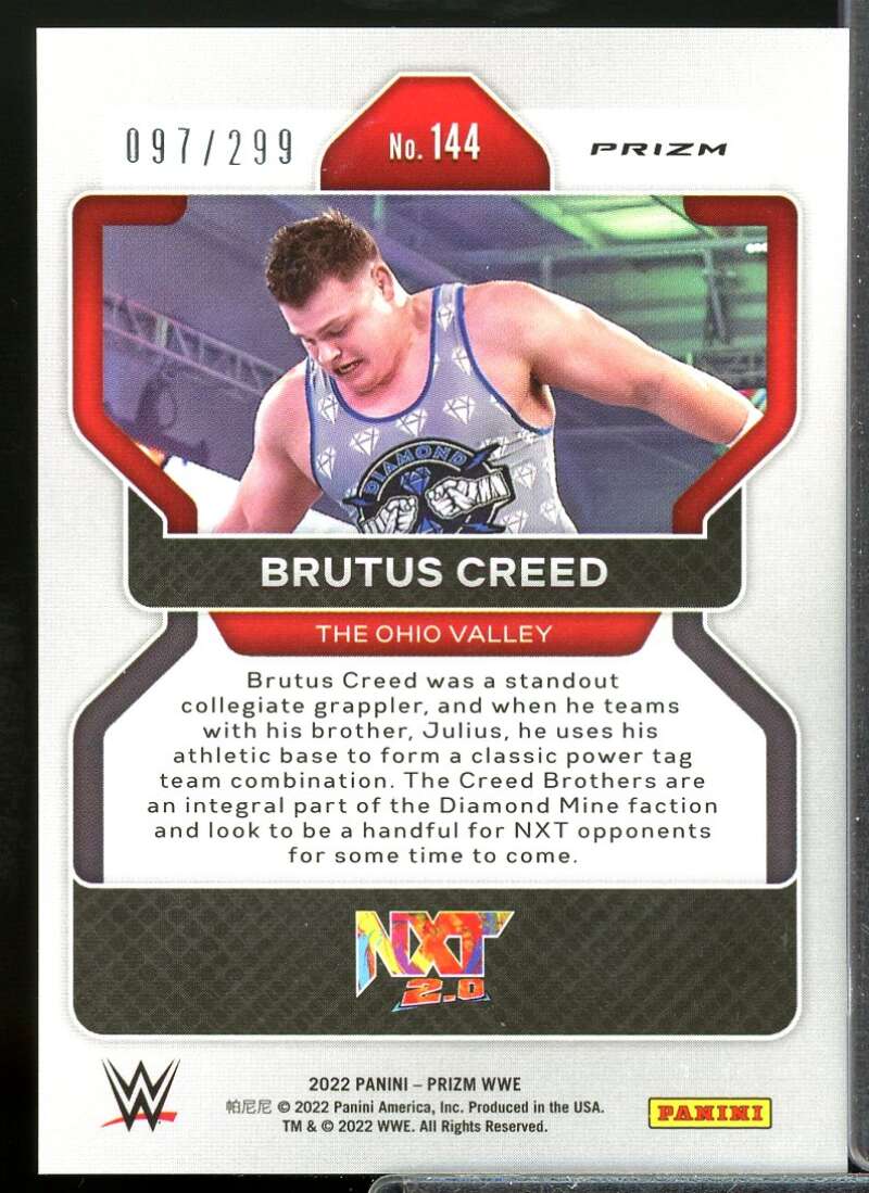 Brutus Creed Card 2022 Panini Prizm WWE Prizms Red #144  Image 2