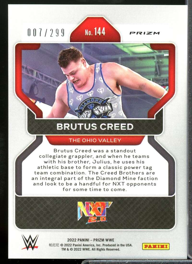 Brutus Creed Card 2022 Panini Prizm WWE Prizms Red #144  Image 2