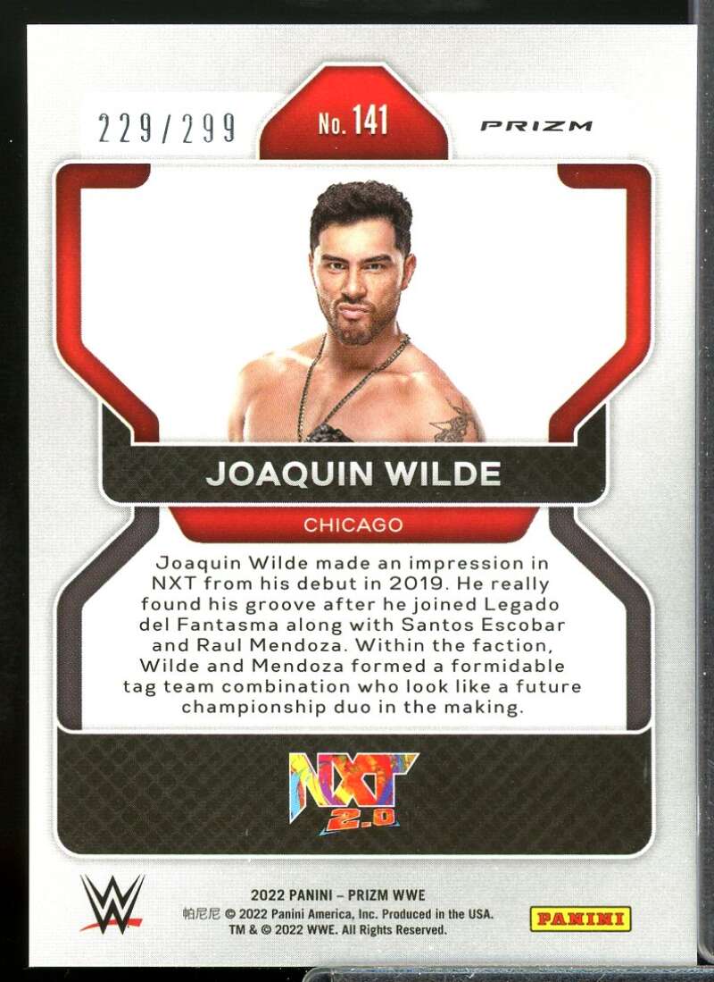 Joaquin Wilde Card 2022 Panini Prizm WWE Prizms Red #141  Image 2