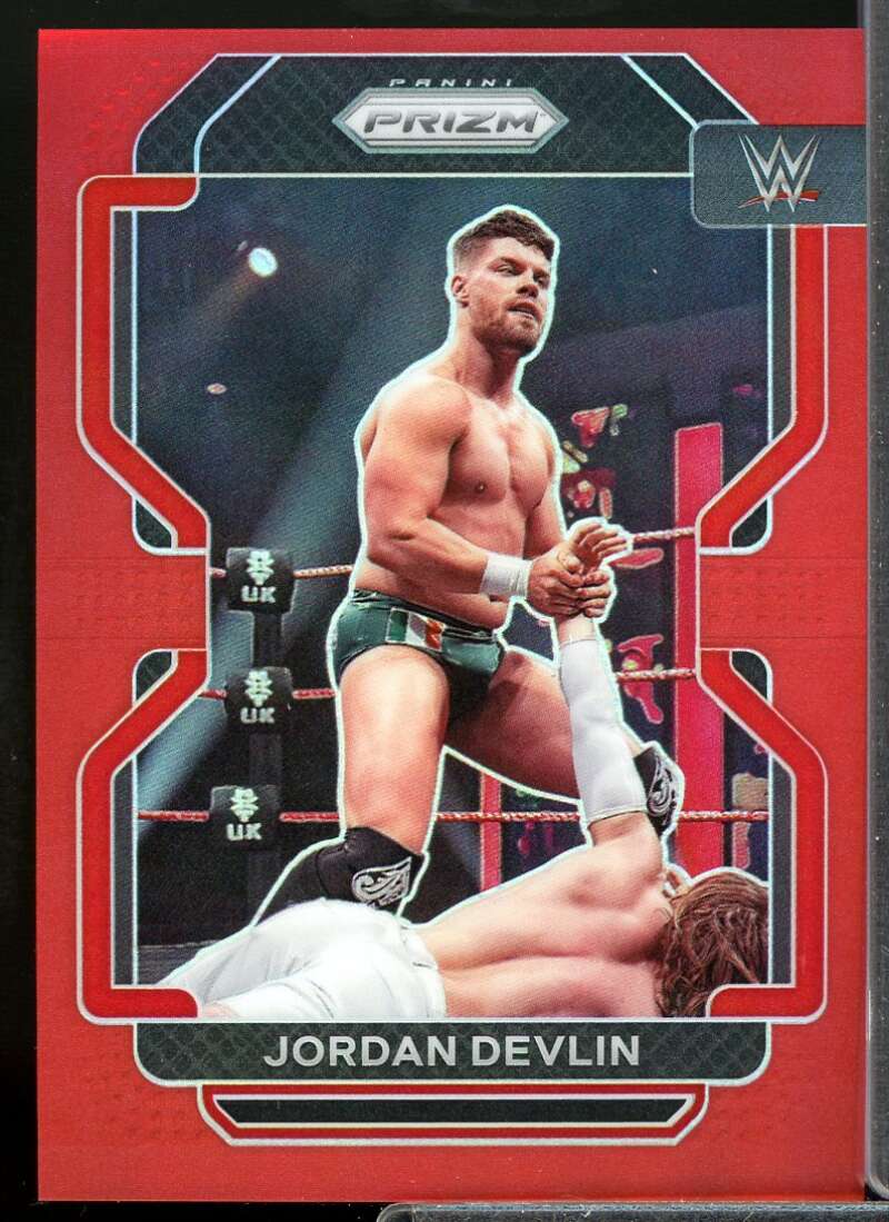 Jordan Devlin Card 2022 Panini Prizm WWE Prizms Red #168  Image 1