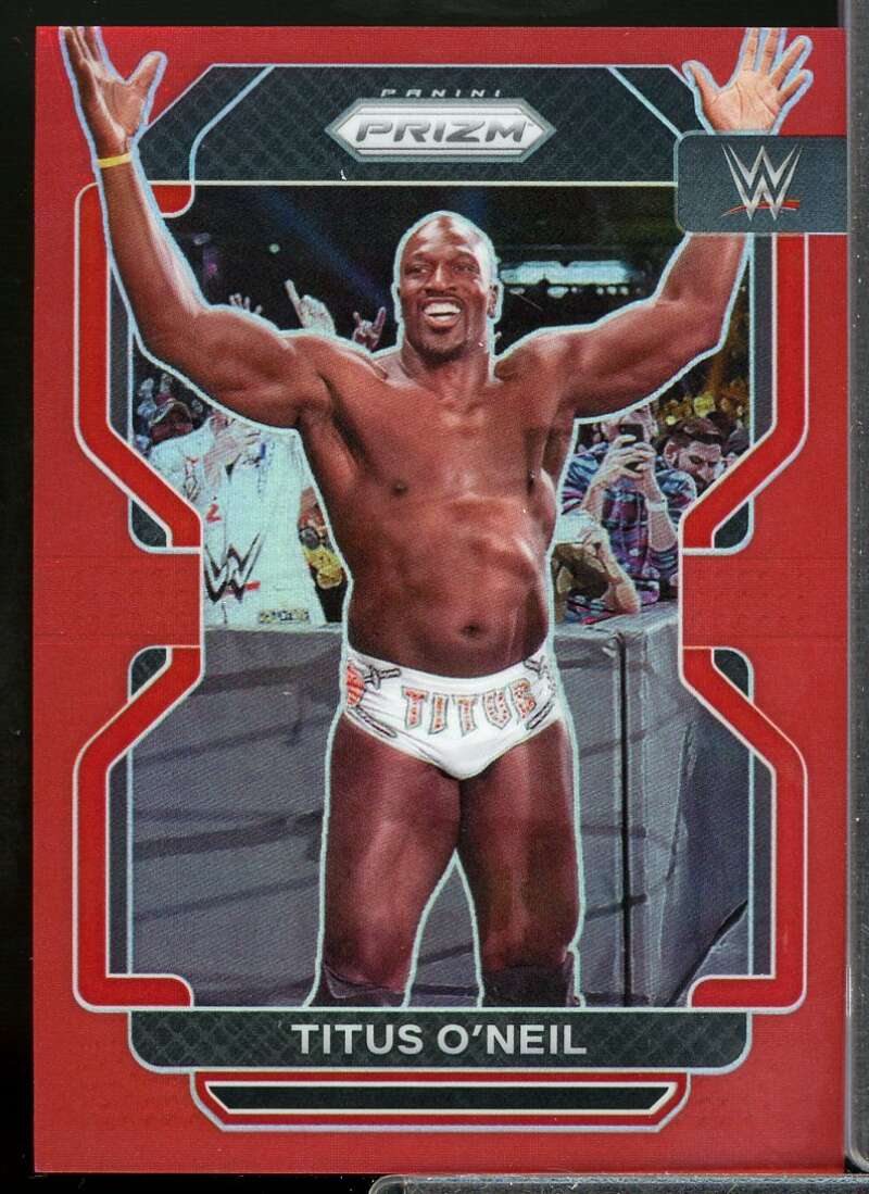 Titus O'Neil Card 2022 Panini Prizm WWE Prizms Red #183  Image 1