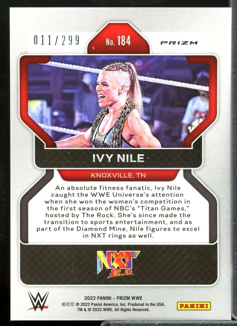 Ivy Nile Card 2022 Panini Prizm WWE Prizms Red #184  Image 2