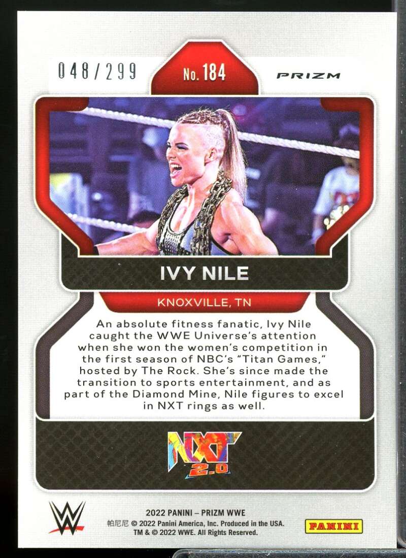 Ivy Nile Card 2022 Panini Prizm WWE Prizms Red #184  Image 2