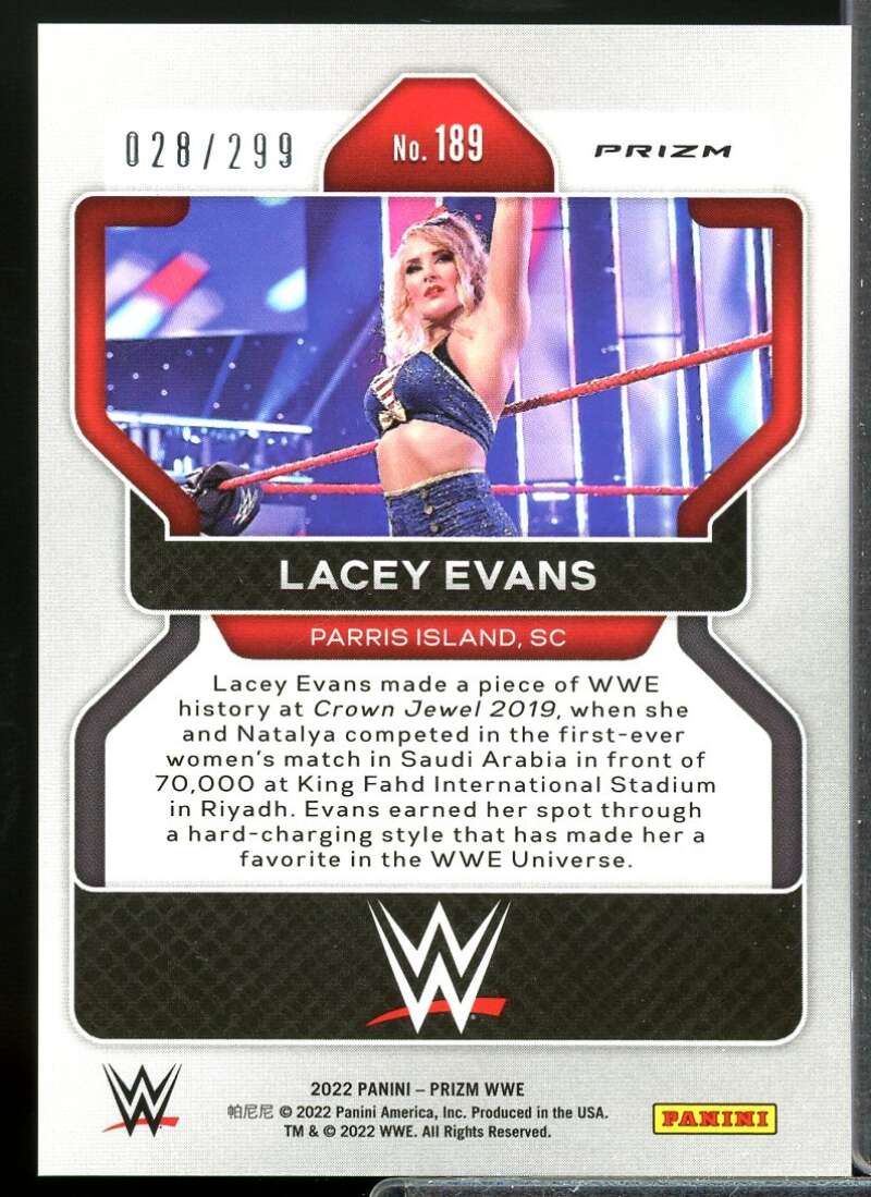 Lacey Evans Card 2022 Panini Prizm WWE Prizms Red #189  Image 2