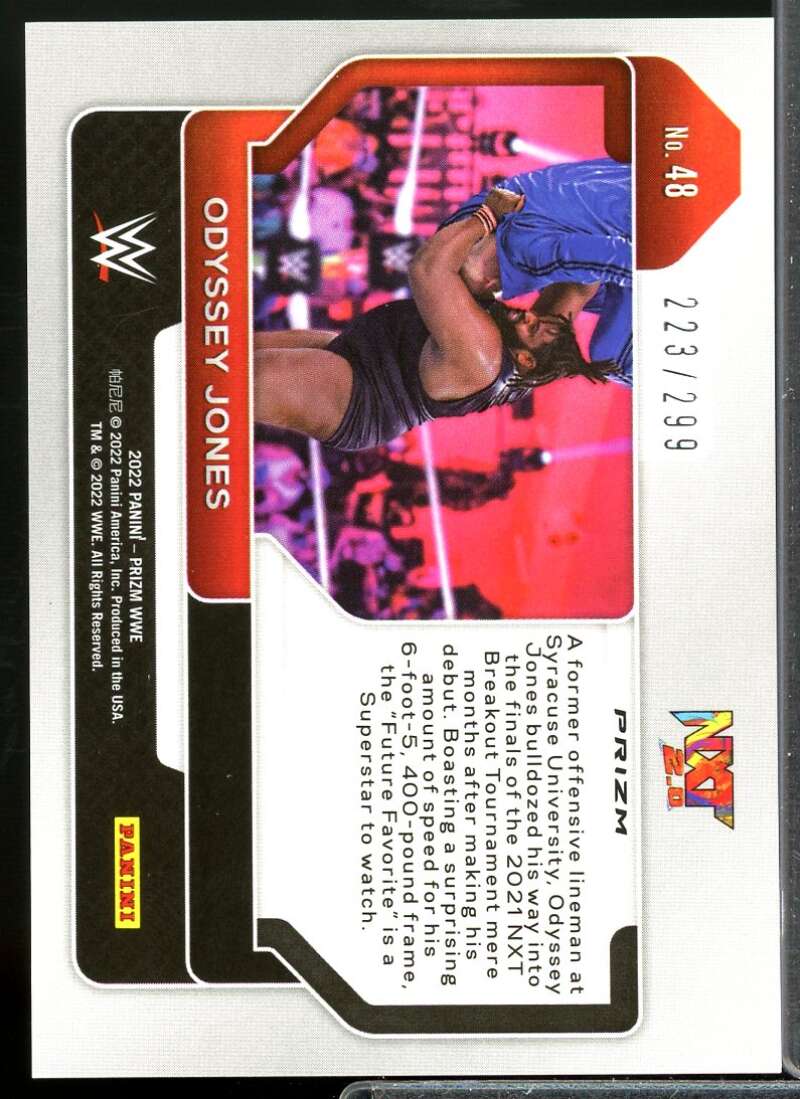 Odyssey Jones Card 2022 Panini Prizm WWE Prizms Red #48  Image 2