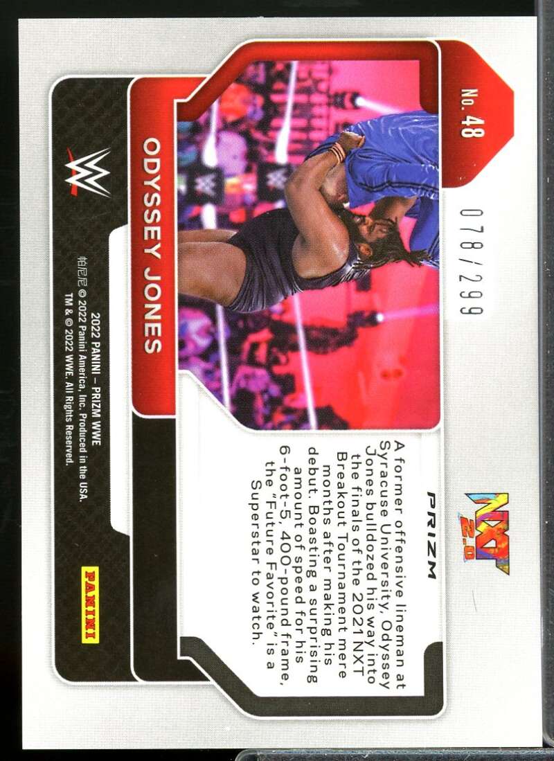 Odyssey Jones Card 2022 Panini Prizm WWE Prizms Red #48  Image 2