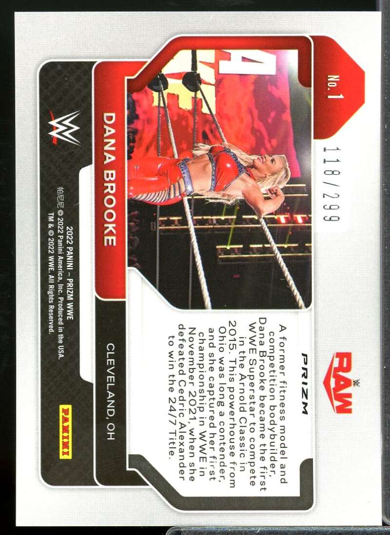 Dana Brooke Card 2022 Panini Prizm WWE Prizms Red #1  Image 2
