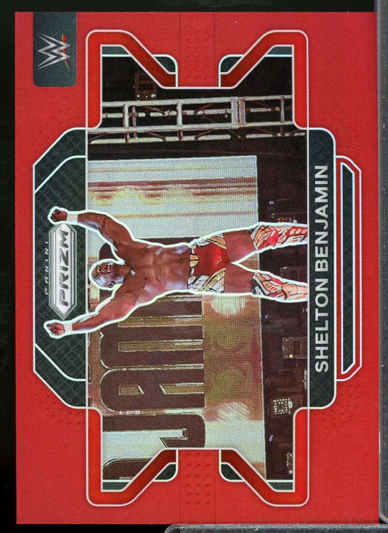 Shelton Benjamin Card 2022 Panini Prizm WWE Prizms Red #2  Image 1