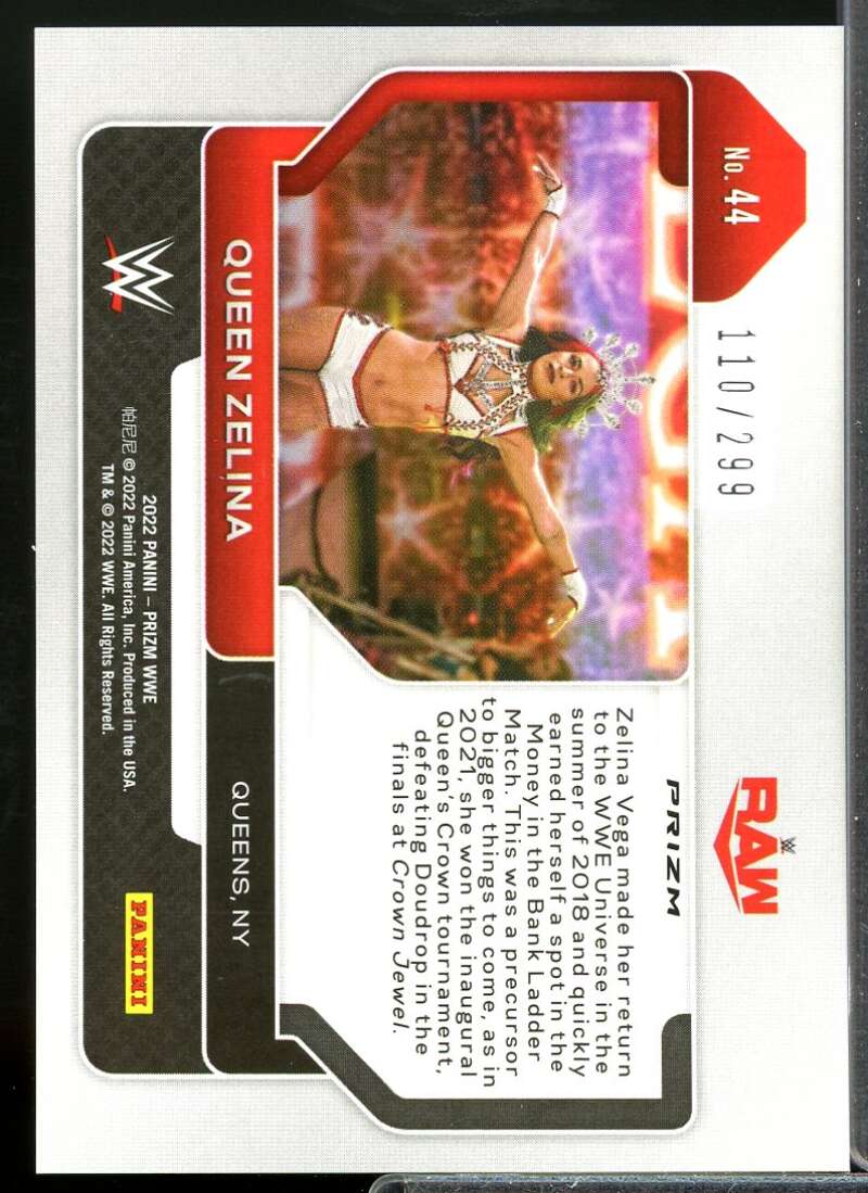 Queen Zelina Card 2022 Panini Prizm WWE Prizms Red #44  Image 2